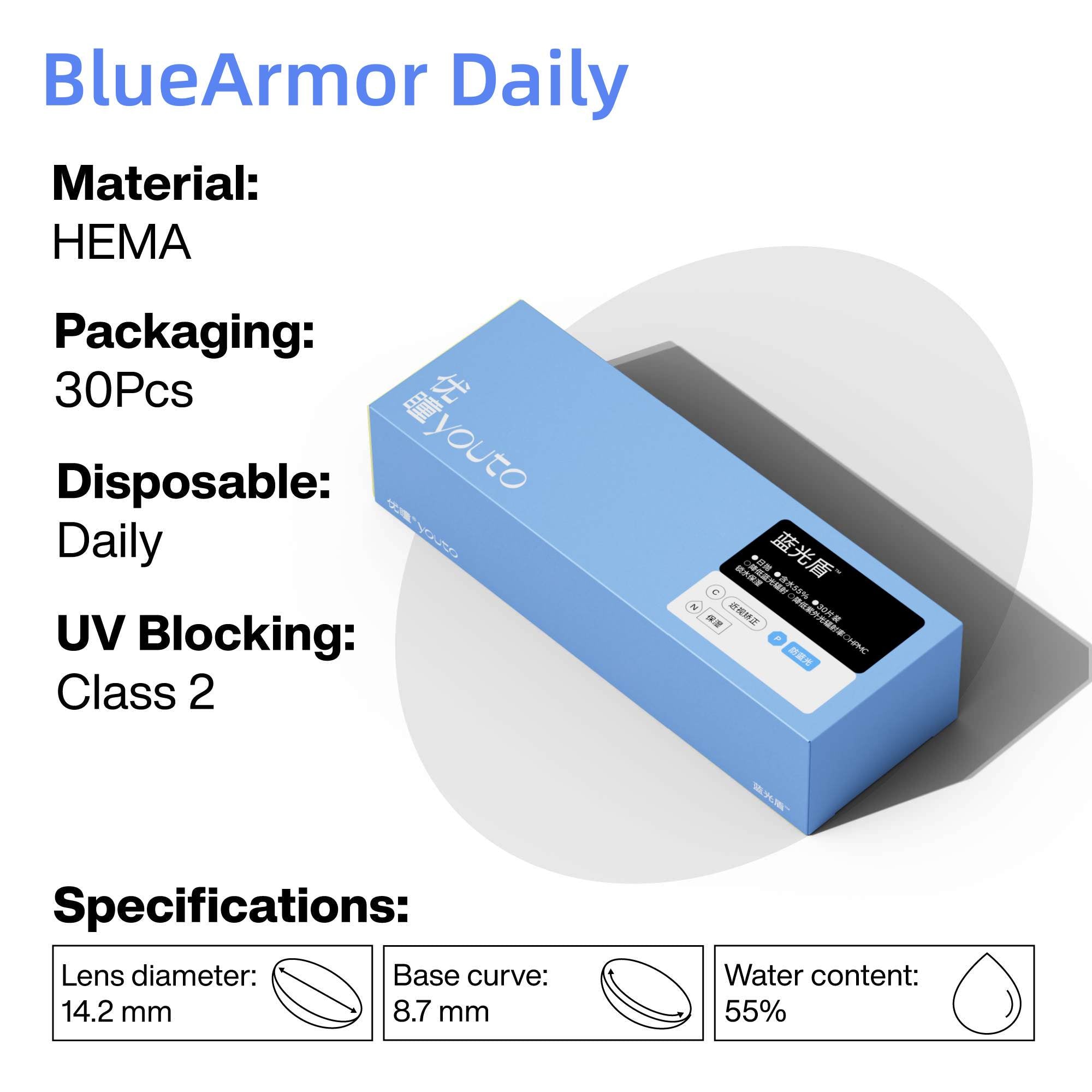 BlueArmor Daily - Anti-Bluelight Contacts