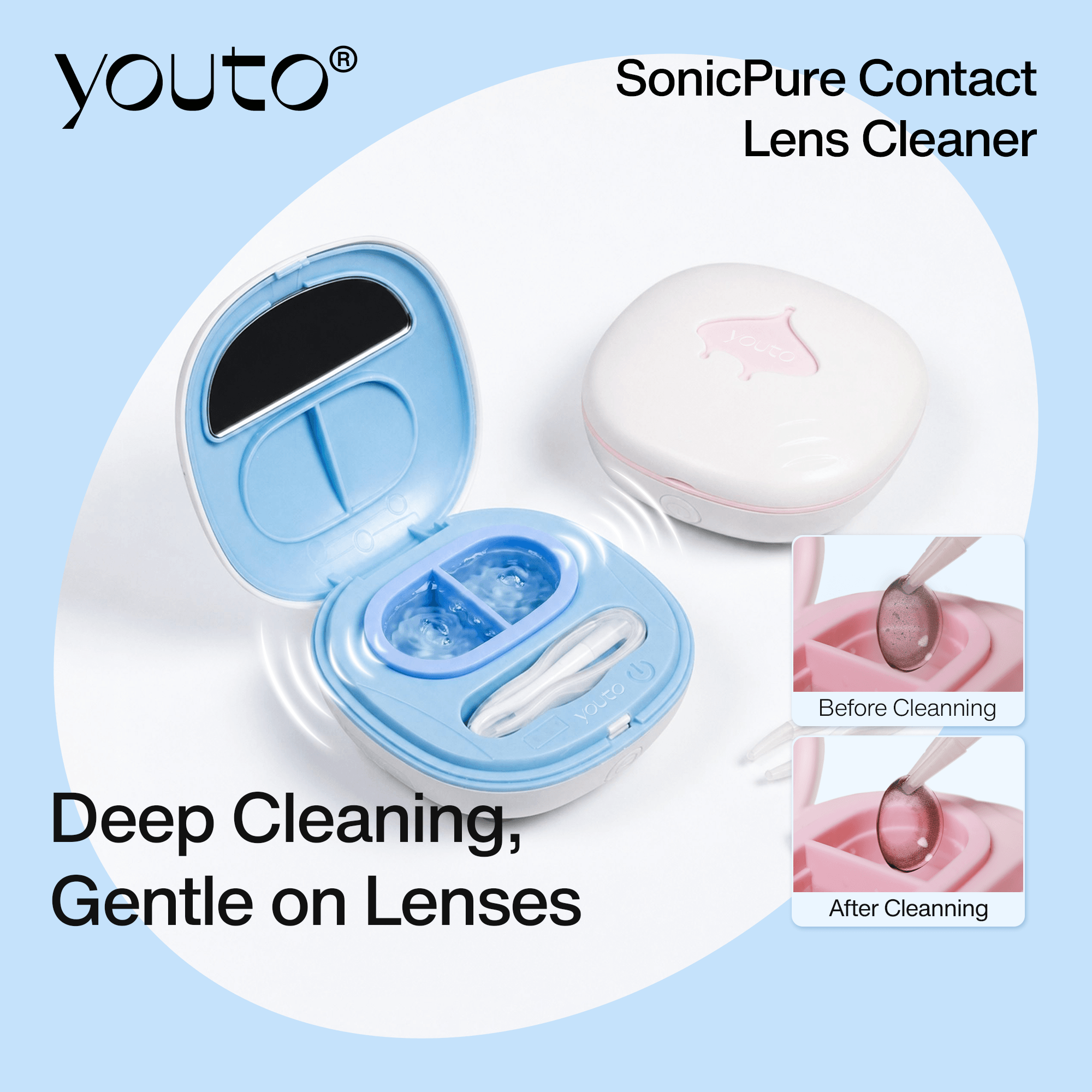 【Rechargeable】Sonicpure Contact Lens Cleaner